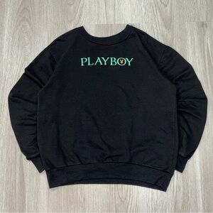 Playboy Logo Embroidered Crewneck Sweatshirt — Men’s M